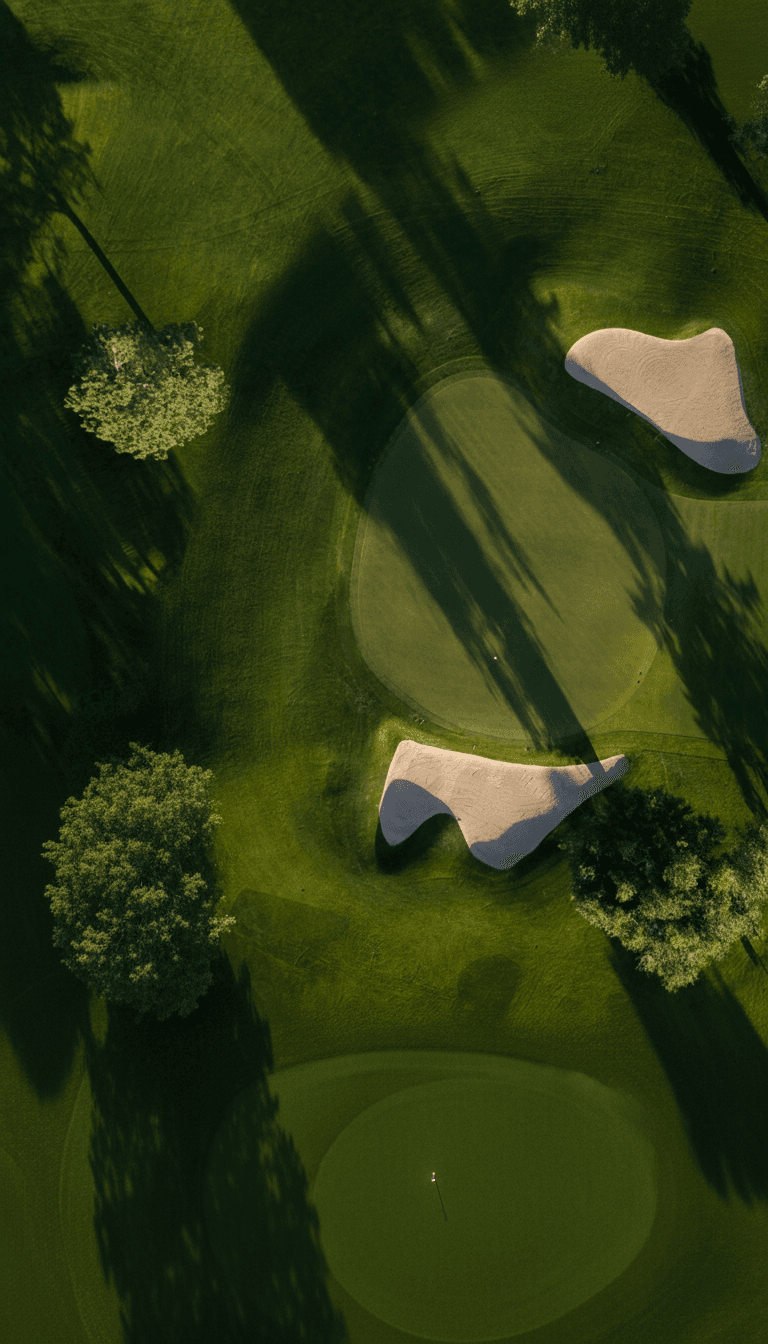 Campo de golf vista aérea